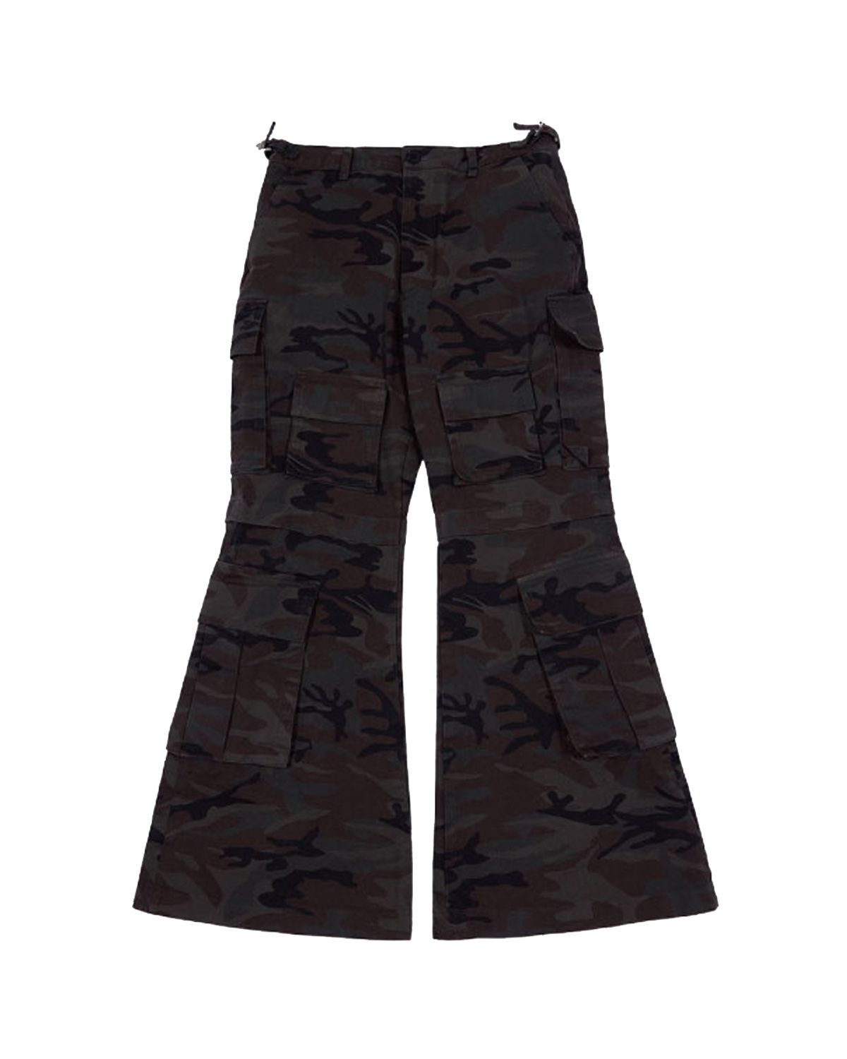 더뮤지엄비지터(THEMUSEUMVISITOR) TEN FLAP POCKET BOOTSCUT CARGO PANTS (CAMO)