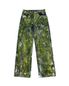 HAND PAINTED DENIM PANTS (YELLOW)