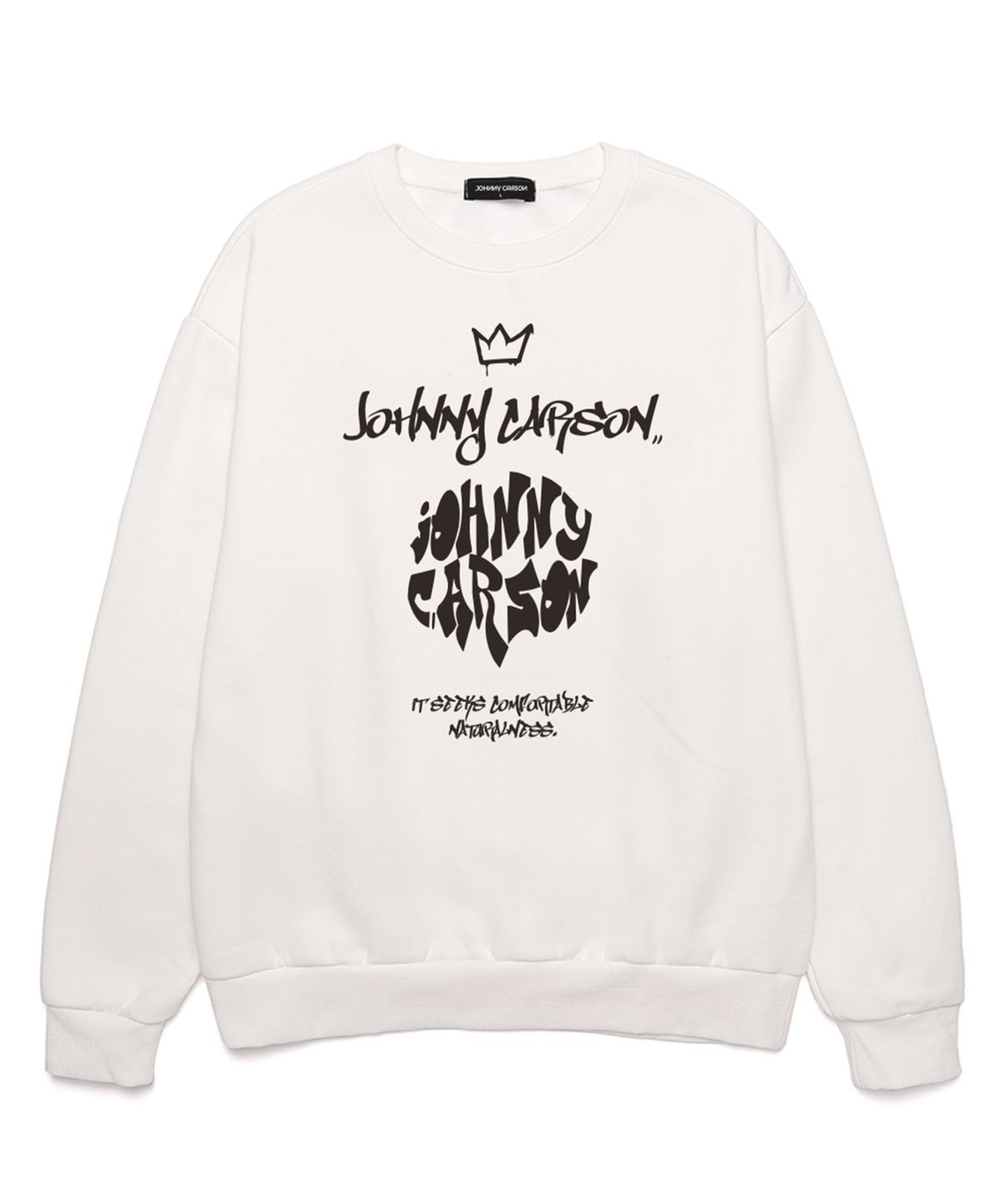자니카슨(JOHNNY CARSON) GRAFFITI VER.1 OVERPIT SWEATSHIRT (JCLTS005) 화이트