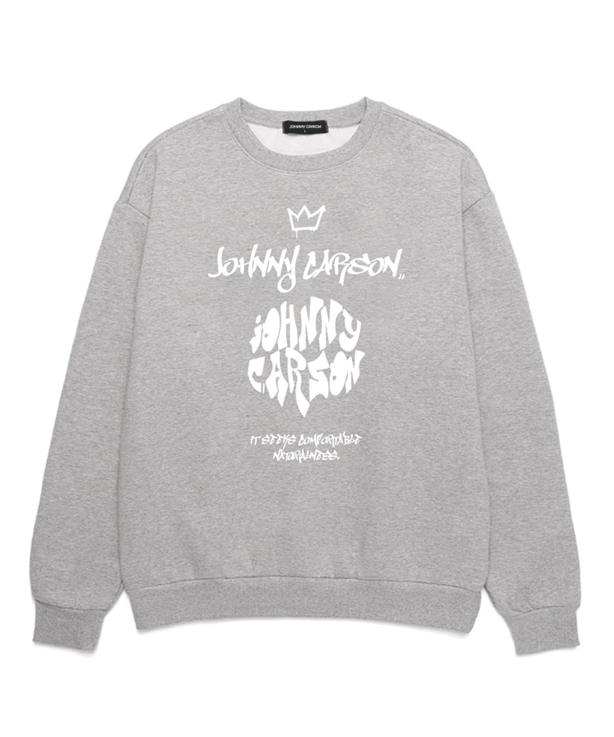 자니카슨(JOHNNY CARSON) GRAFFITI VER.1 OVERPIT SWEATSHIRT (JCLTS005) 멜란지그레이