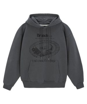 모노 브런치 후드티 [차콜]