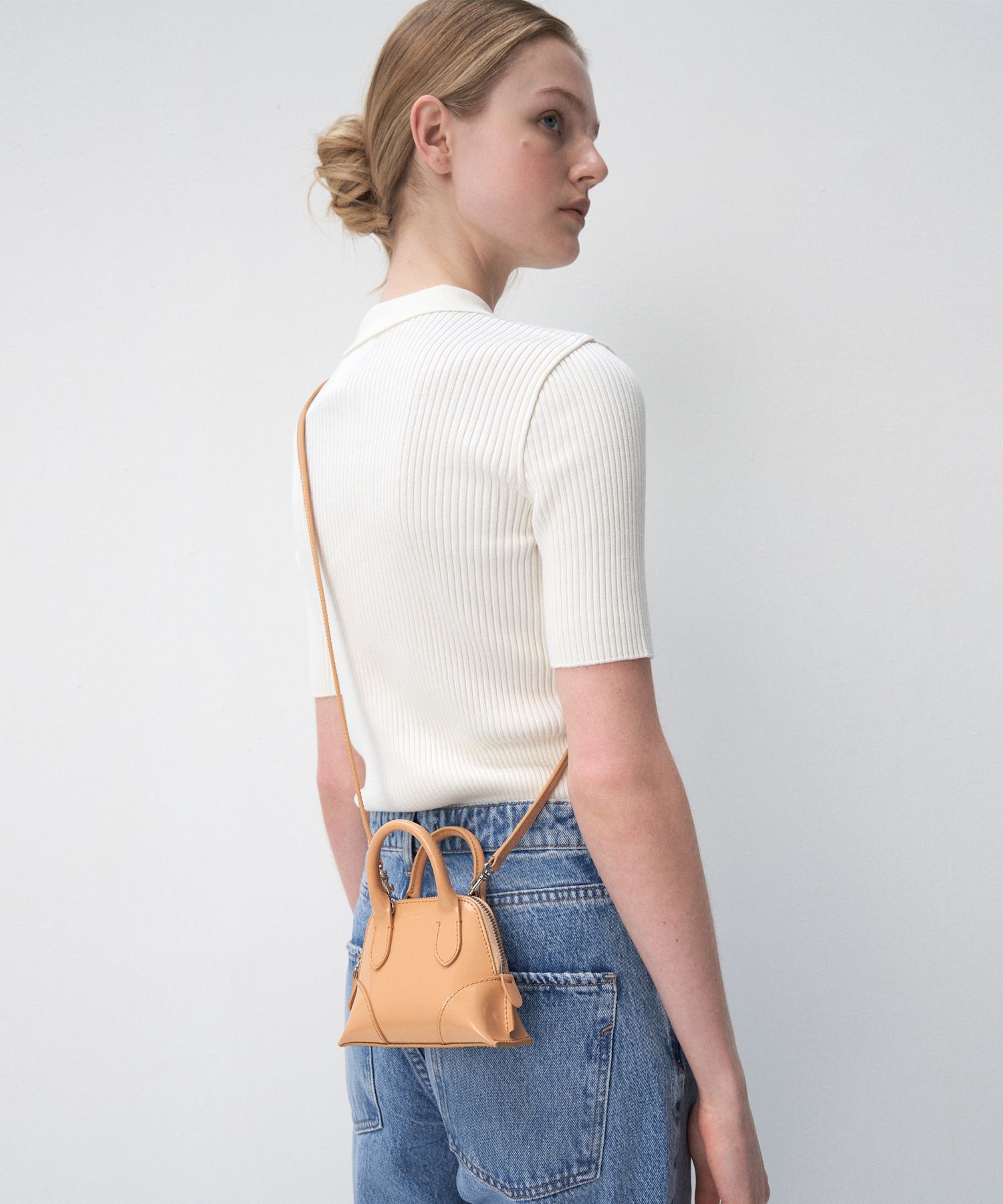 ★HERVE★ [Exclusive] PIKA TOTE BAG MICRO_4COLORS MUSINSA | HERVE Pika tote bag micro-peach
