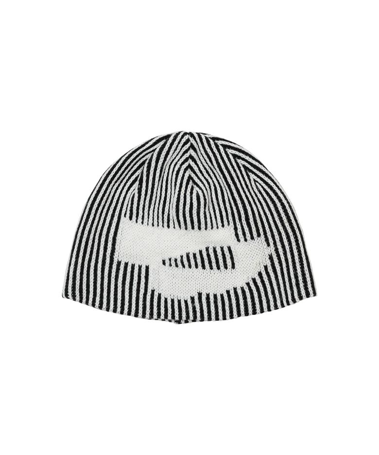 Ribbed Symbol Beanie White