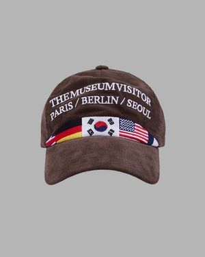 FLAG STITCHED CORDUROY BALLCAP (BROWN)