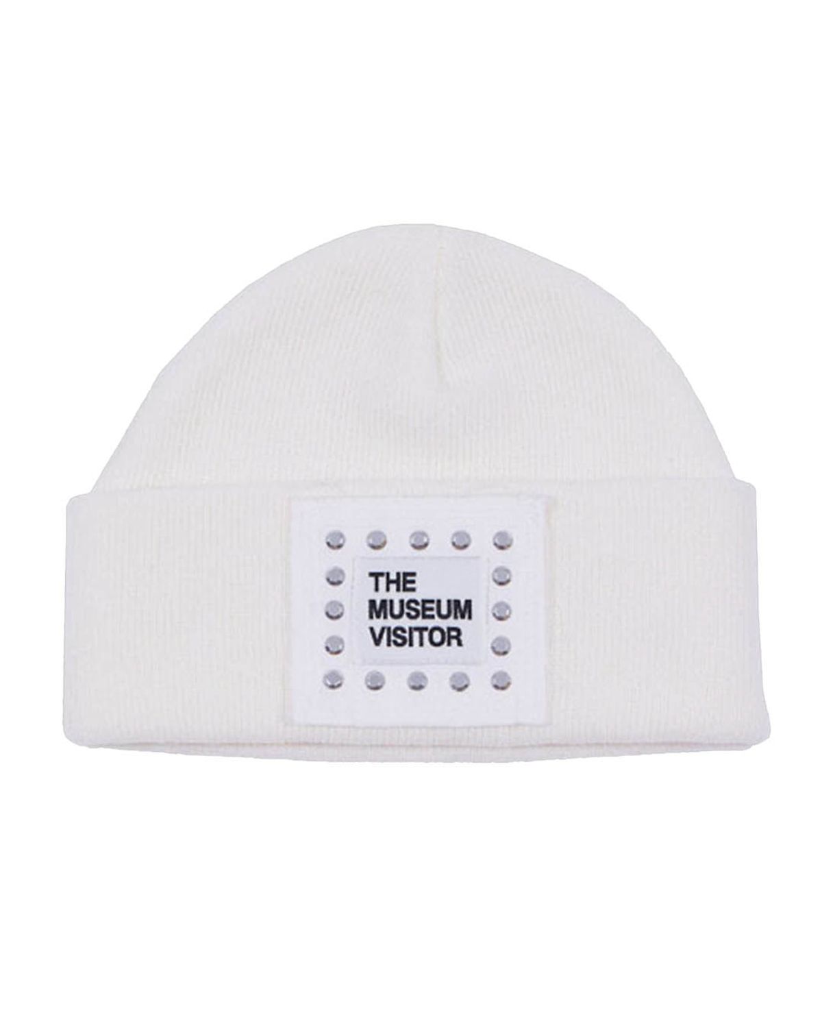 더뮤지엄비지터(THEMUSEUMVISITOR) CUBIC LOGO STITCHED BEANIE (WHITE)