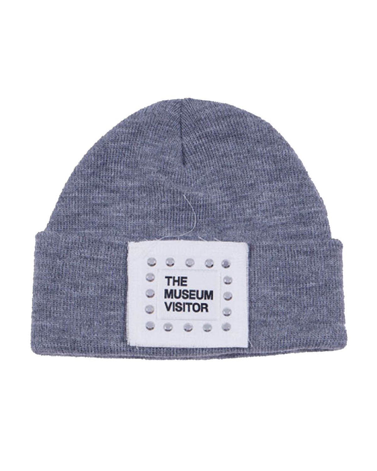 더뮤지엄비지터(THEMUSEUMVISITOR) CUBIC LOGO STITCHED BEANIE (GREY)