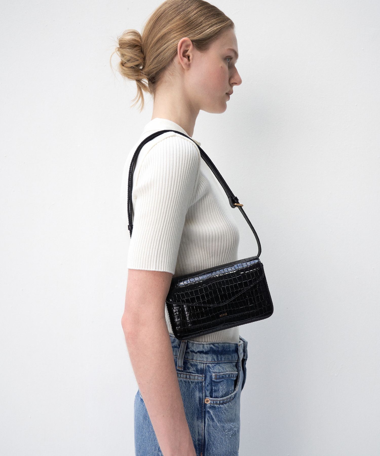 ★HERVE★ [Exclusive]SATCHEL BAG MINI_2COLORS Designer fashion, Seoul-fully created | W Concept