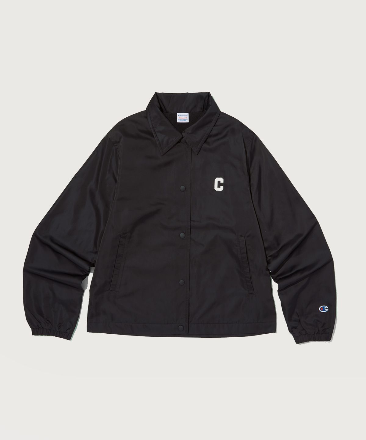 챔피온(CHAMPION) 여성 C로고 기모 안감 코치 자켓 Black