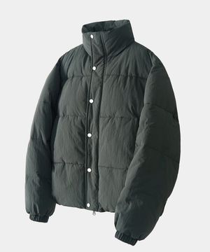 미니멀 푸퍼 숏 패딩 (DEEP GREEN)