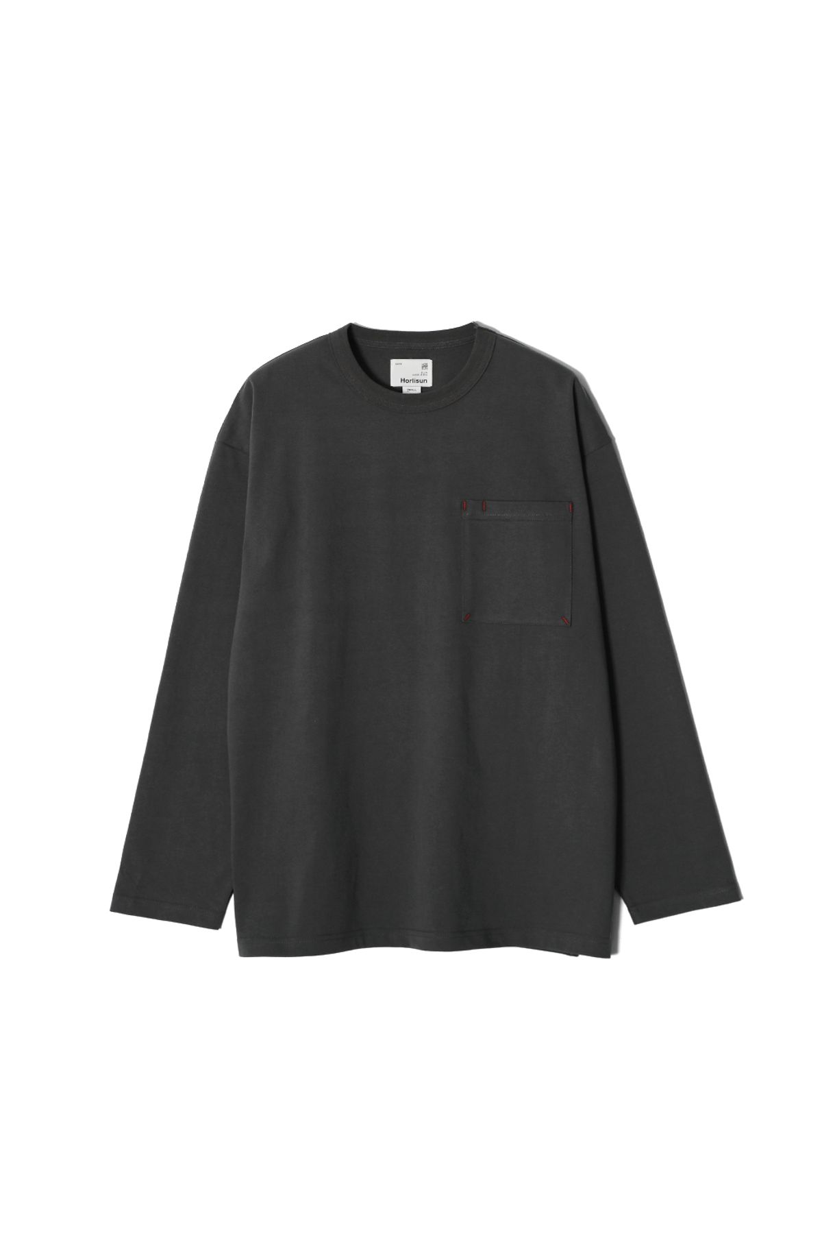 홀리선(HORLISUN) Lawrence Long Sleeve T-shirt Charcoal