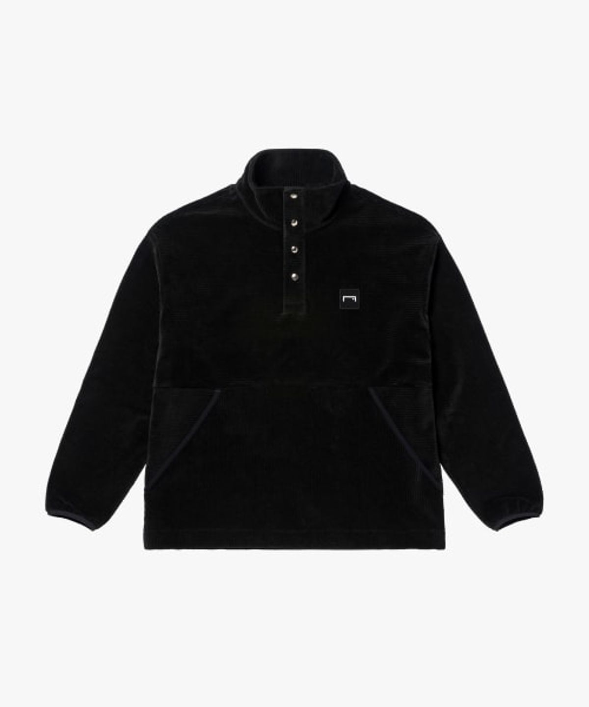 골스튜디오(GOALSTUDIO) CORDUROY VELOUR BUTTON-UP SHIRT-BLACK