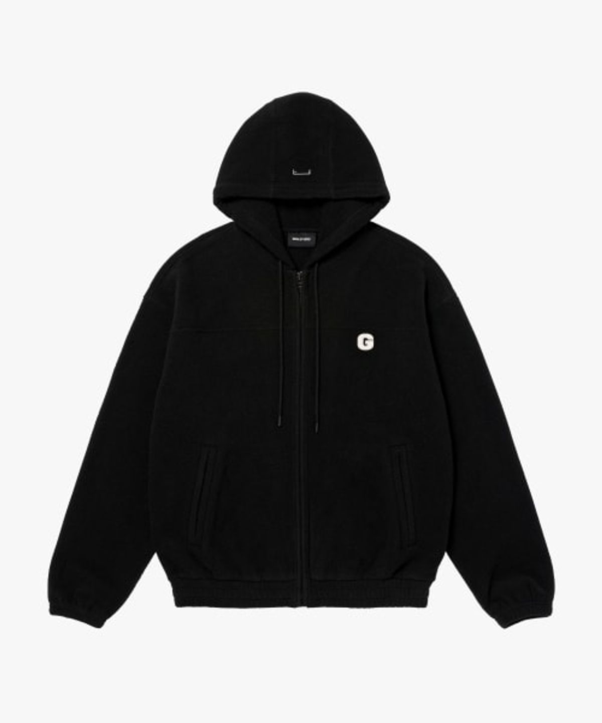 골스튜디오(GOALSTUDIO) G LOGO MICRO FLEECE FULL ZIP-UP JACKET-BLACK