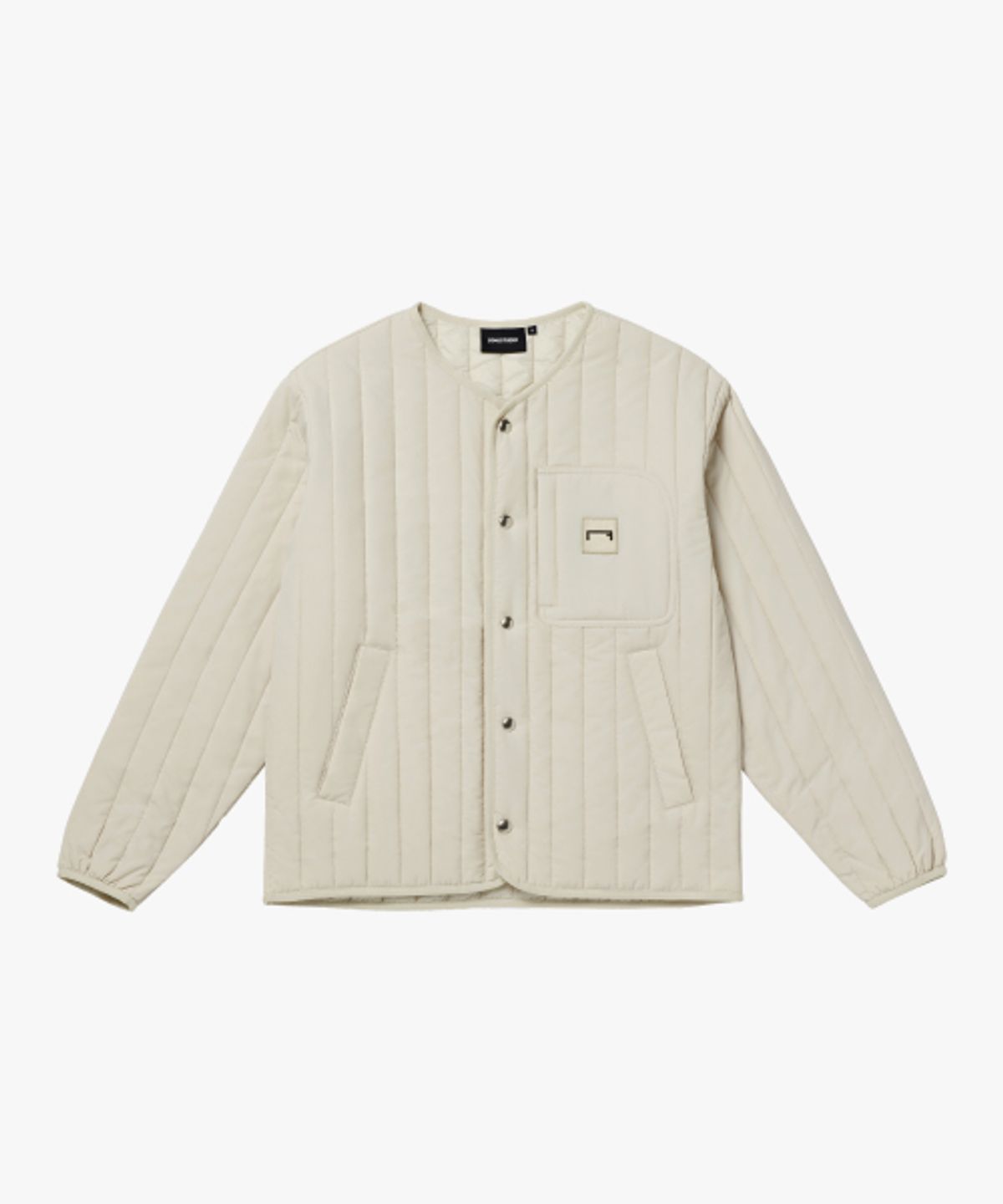 골스튜디오(GOALSTUDIO) VERTICAL QUILTED CARDIGAN-IVORY