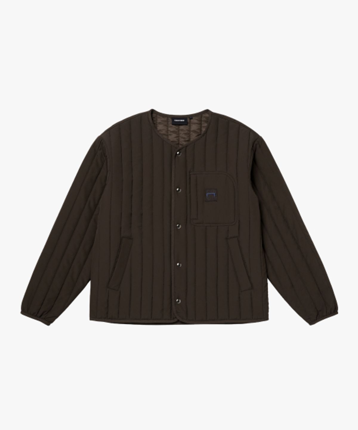 골스튜디오(GOALSTUDIO) VERTICAL QUILTED CARDIGAN-BROWN