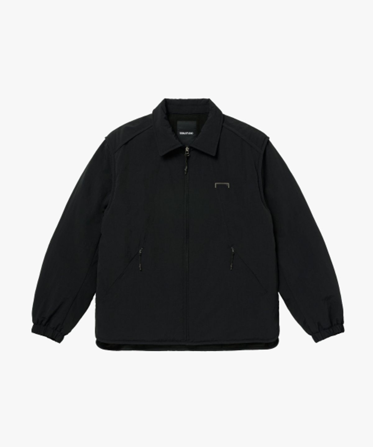골스튜디오(GOALSTUDIO) TASLAN COLLARED PADDING JACKET-BLACK