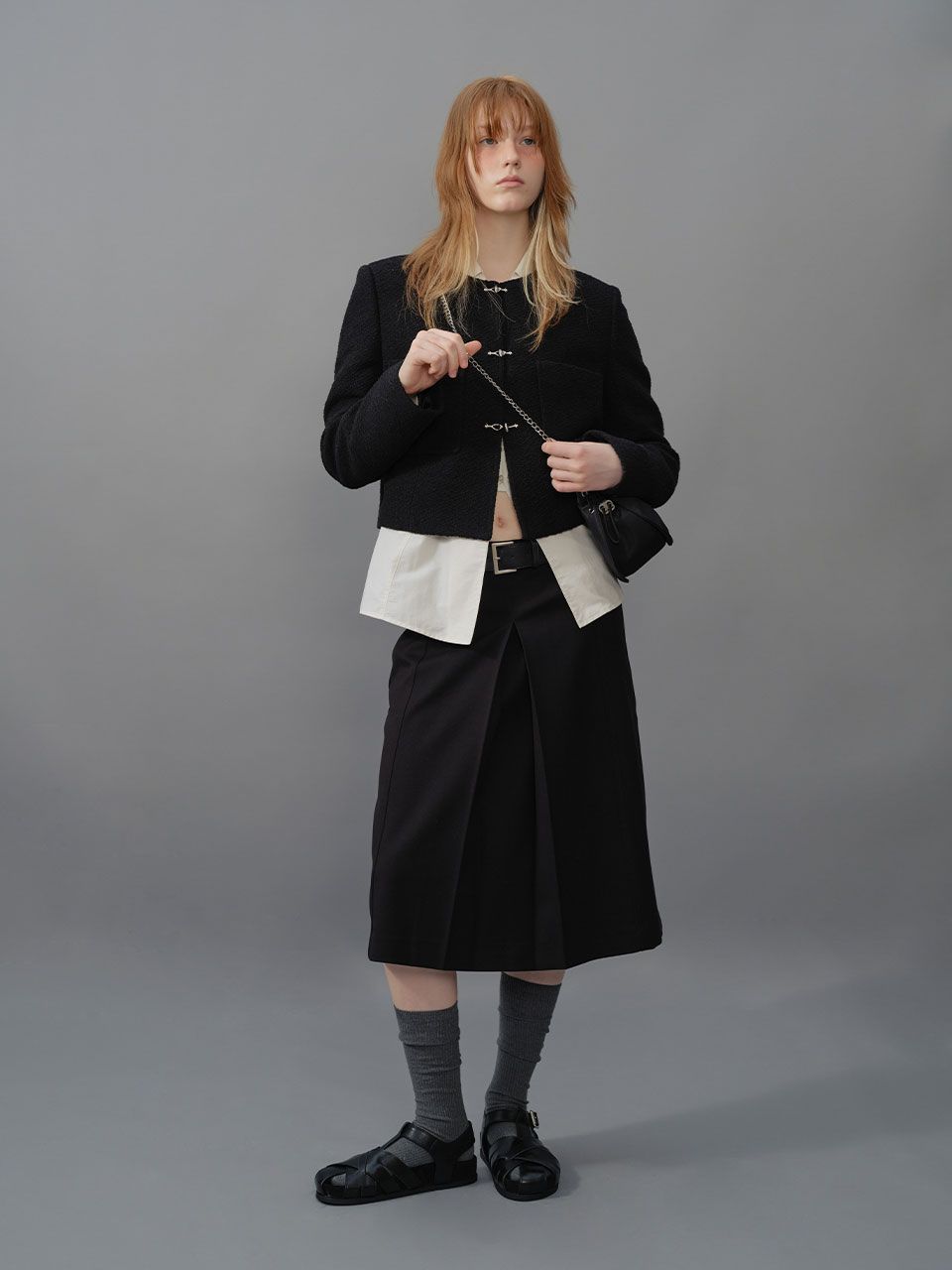 ★RAIVE★ Belt Skirt in Black VW3AS32010 MUSINSA | RAIVE Belt Skirt in Black VW3AS320-10