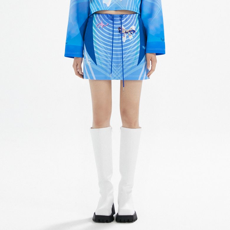 SPORTY JERSEY DTP MINI SKIRT BLUE BP3WS002
