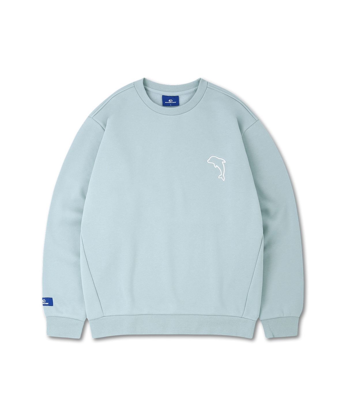 돌핀웨이브어패럴(DOLPHIN WAVE APPAREL) 돌핀 자수 엣지 기모 스웻셔츠 블루