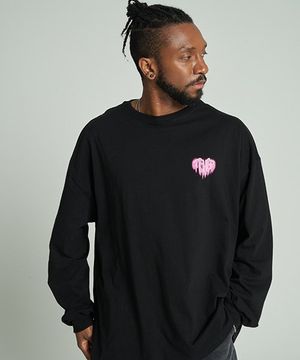 TNR하트나염 박스티 블랙