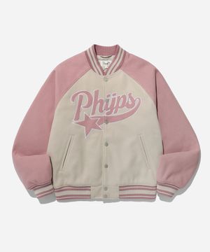 스타테일 바시티 자켓_빈티지 핑크
