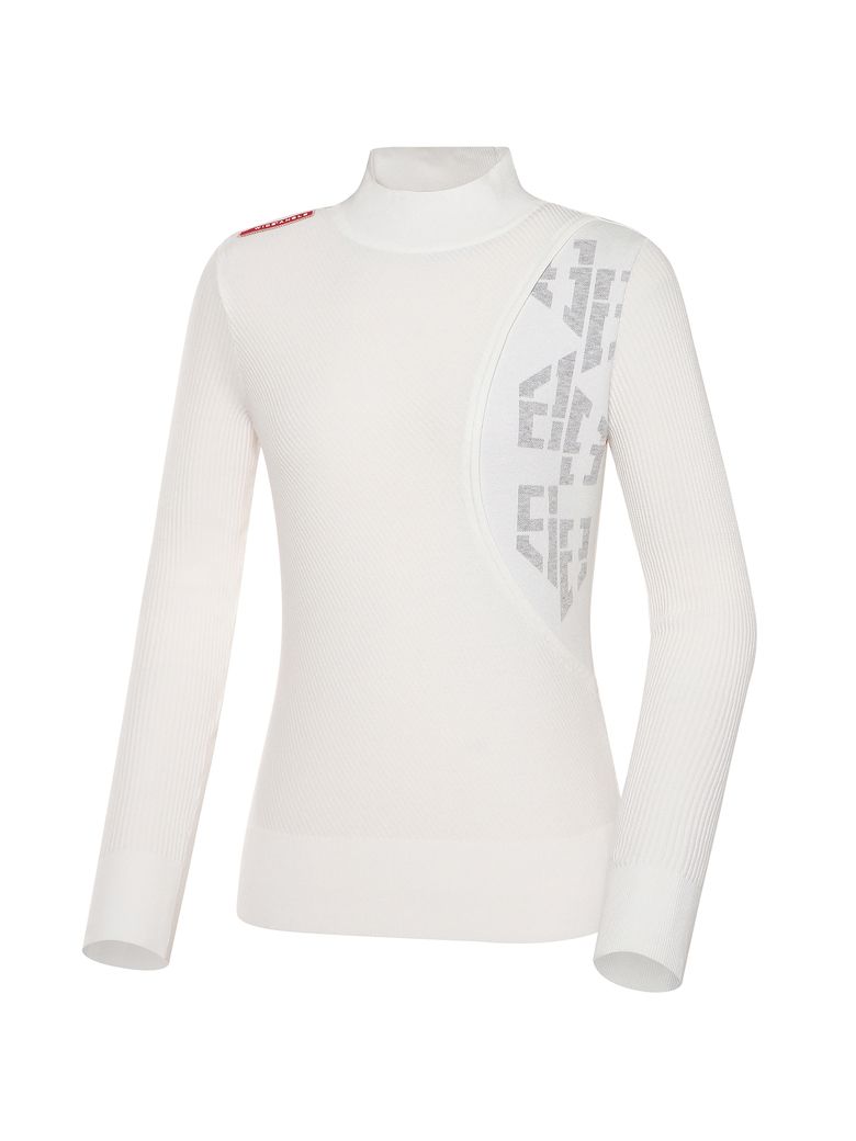 CO PRO 로고 절개 하이넥 스웨터 L_Off White