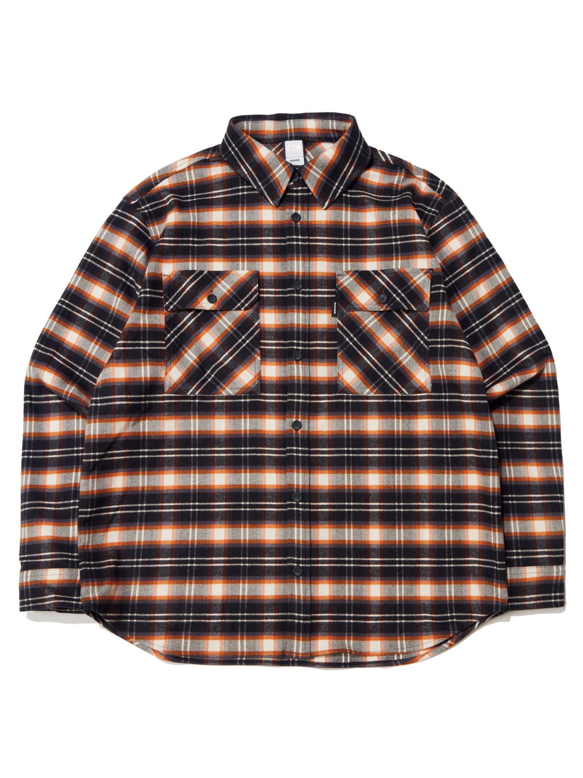 아이더(EIDER) CHECK (체크) 남성 기모 셔츠_ORANGE RUST