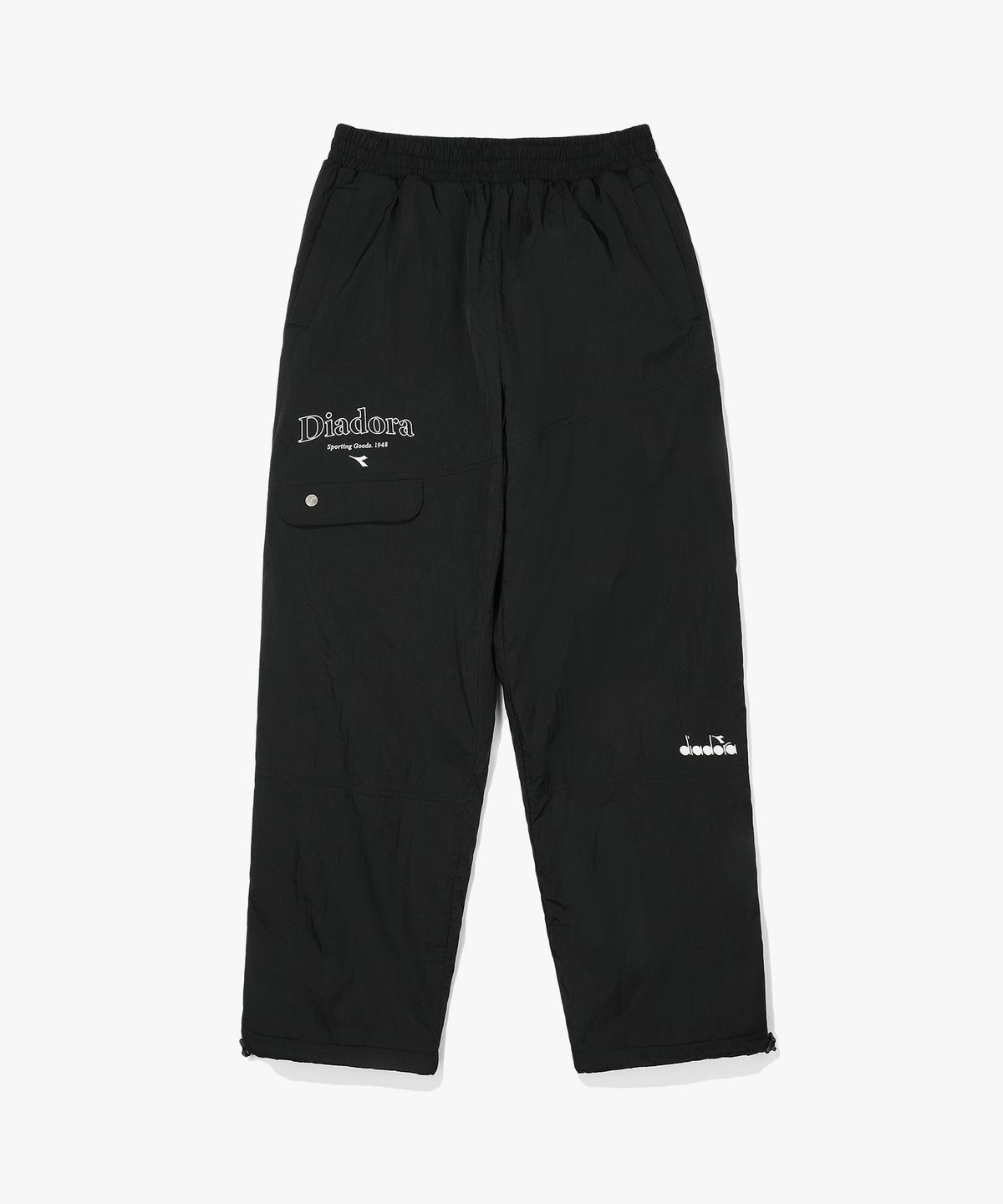 디아도라(diadora) 락앤런 기모 우븐 팬츠 BLACK