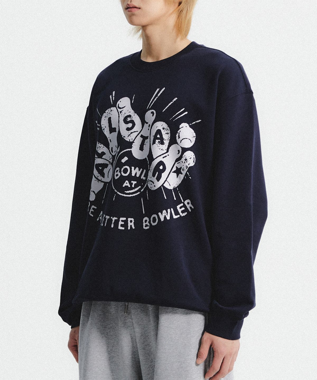 주앙옴므(JUAN HOMME) STRIKE SWEAT SHIRT (DARK NAVY)