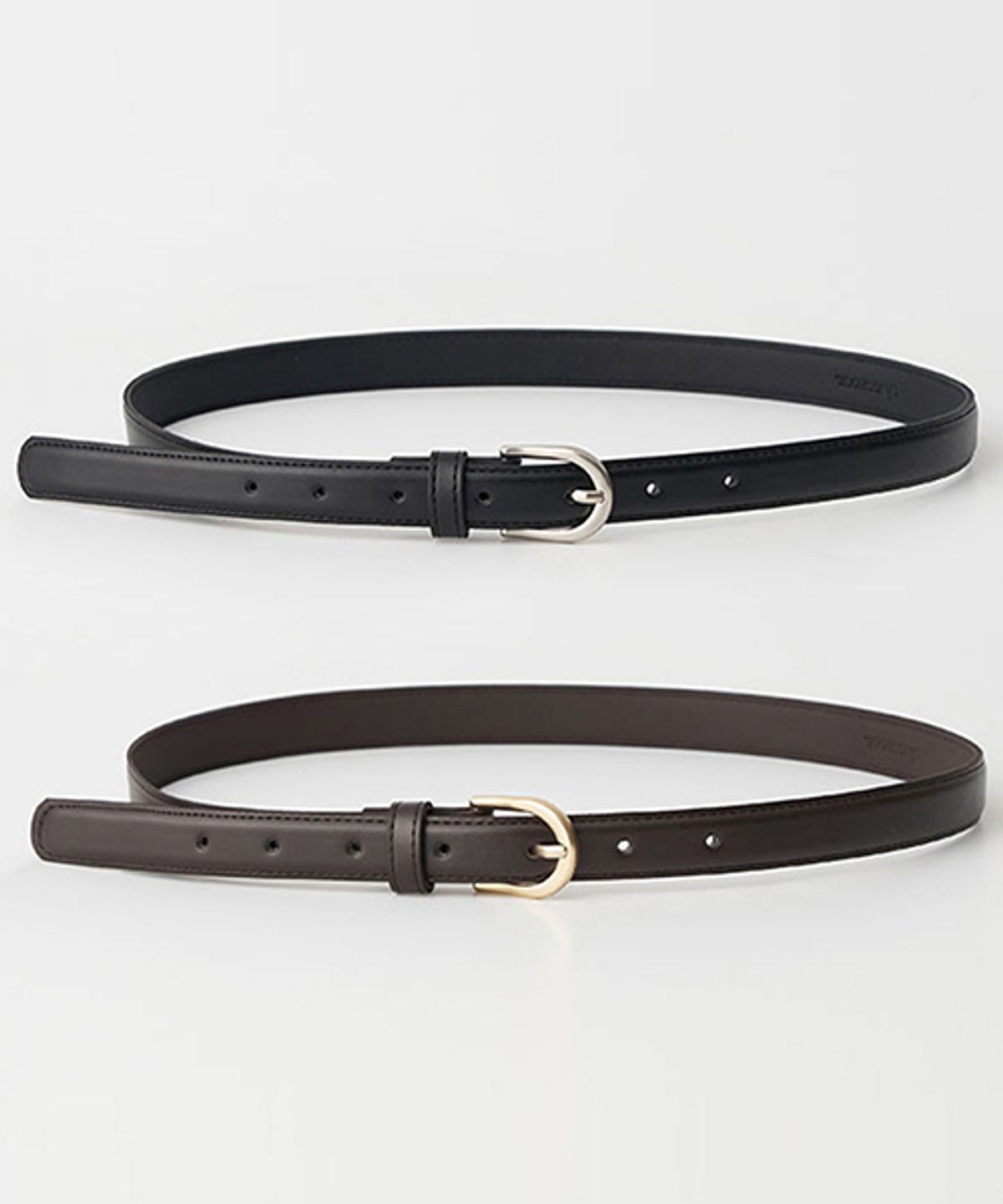 링서울(LINGSEOUL) [선물옵션] 20mm vintage leather belt - [brown/black]
