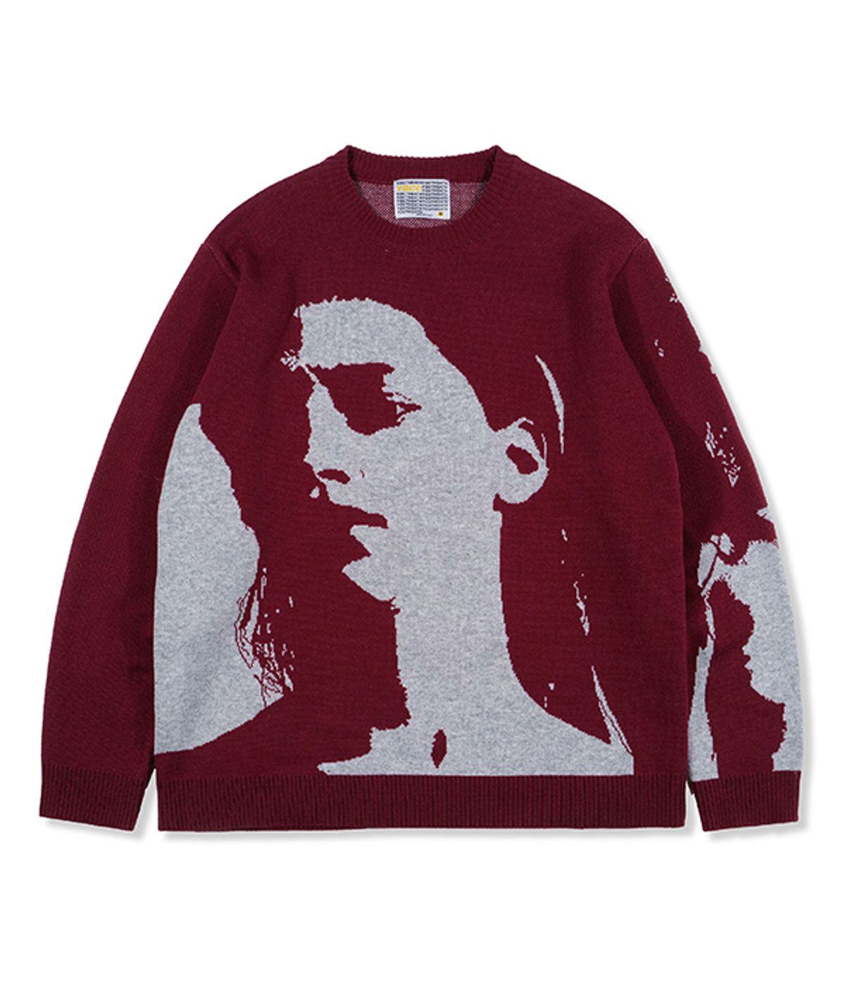 유쓰배쓰(YOUTHBATH) YB WOMEN GRAPHIC KNIT_BURGUNDY
