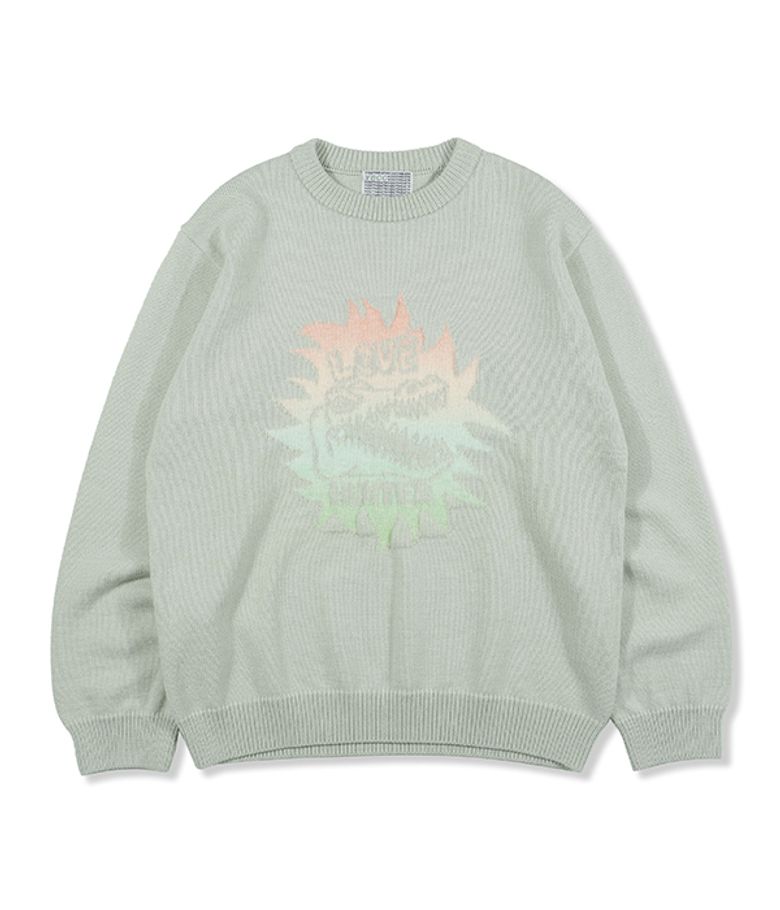 DINO GRAPHIC KNIT_LIGHT GREY