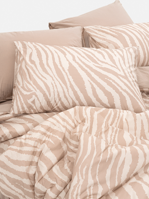 지브라 60수 고밀도 순면 이불커버 - 베이지