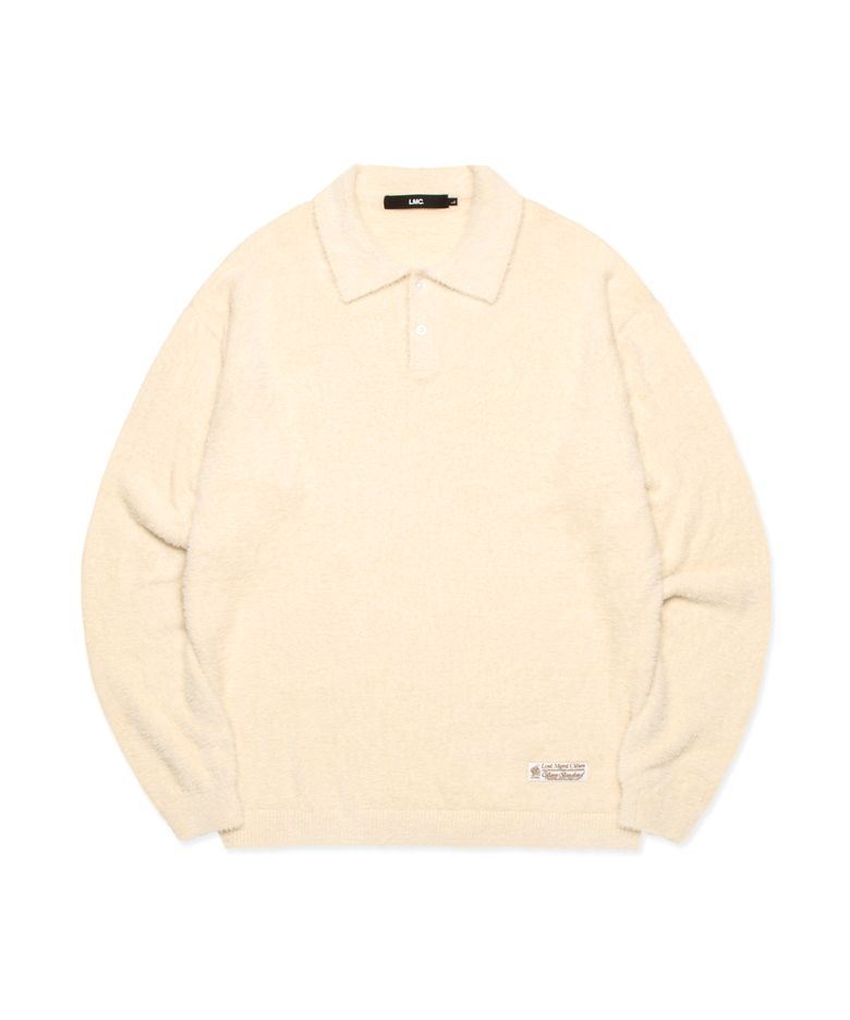 HAIRY KNIT COLLAR SWEATER cream
