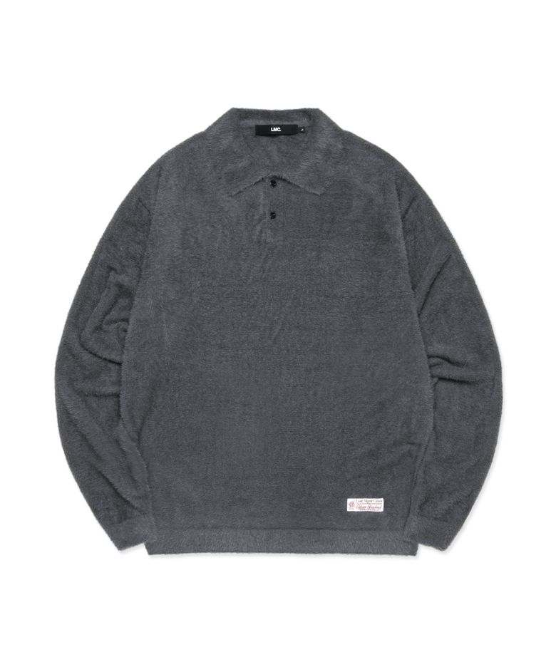 HAIRY KNIT COLLAR SWEATER gray