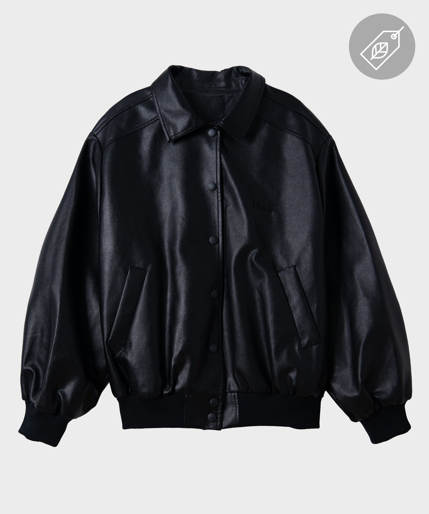 【FEPL】Minimal overfit stadium jacket MUSINSA公式 | BLACK MOMENT Fake Leather Overfit Minimal