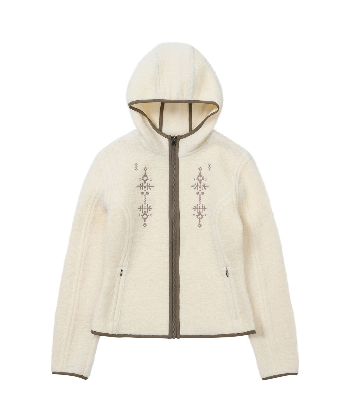 웰빙익스프레스(WELLBEING EXPRESS) Embroidered Wool Jacket Ivory