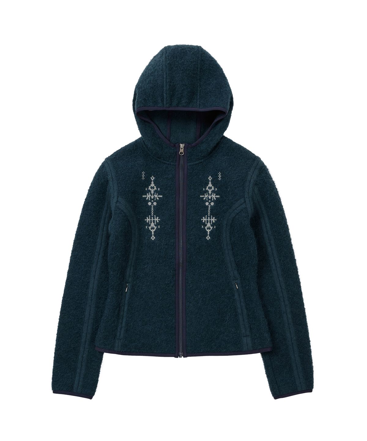 웰빙익스프레스(WELLBEING EXPRESS) Embroidered Wool Jacket Blue Navy
