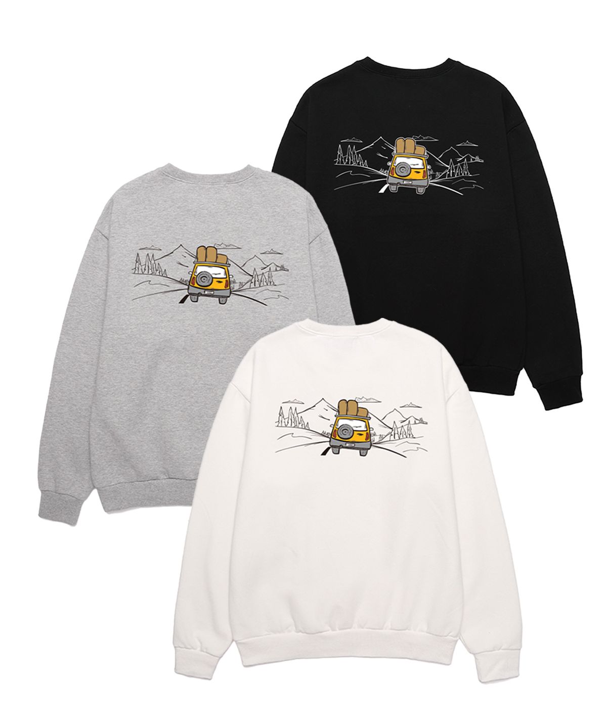 밴웍스(VANNWORKS) [2PACK] 레트로 캠핑 오버핏 맨투맨 (VLS0015S)