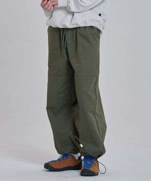 코튼립 더블니 와이드팬츠 (카키)