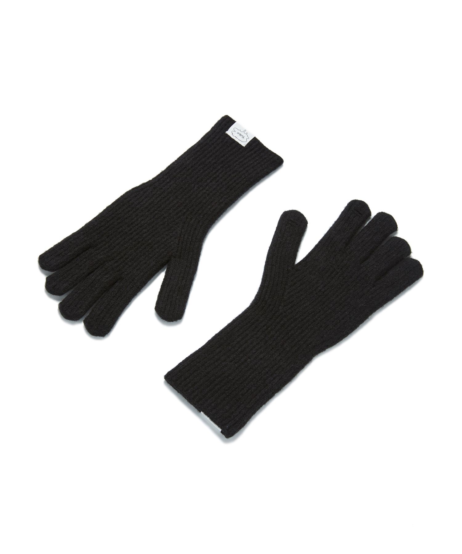 MUSINSA | FALLETT [23FW] Fingerhole Knit Gloves Black