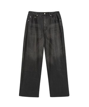 비건 피그먼트 레더 팬츠_Black