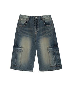 Y2K 버뮤다 데님 카고 쇼츠