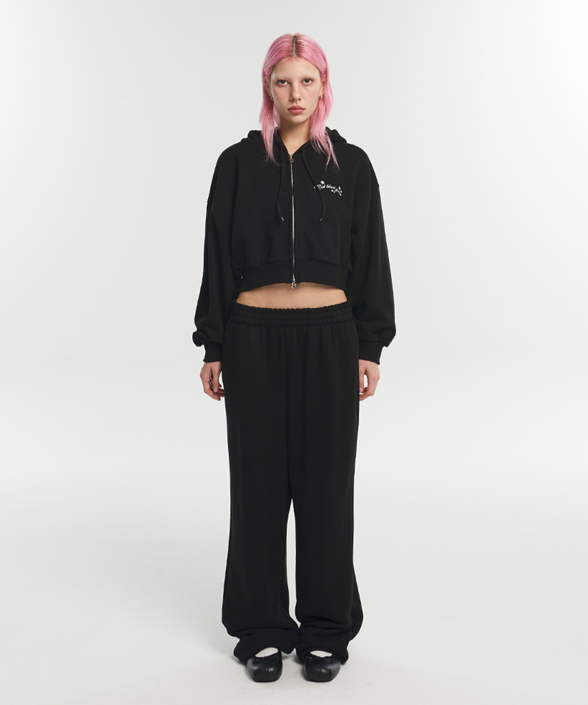 잇자바이브(ITZAVIBE) BANDING LONG JOGGER PANTS - BLACK