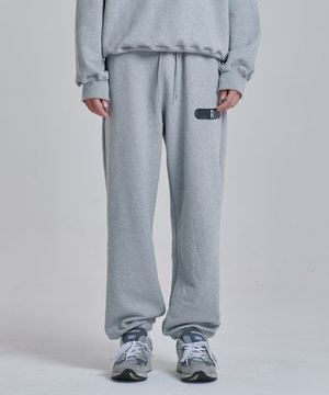 R 크랙 로고 스웨트 팬츠 (그레이)
