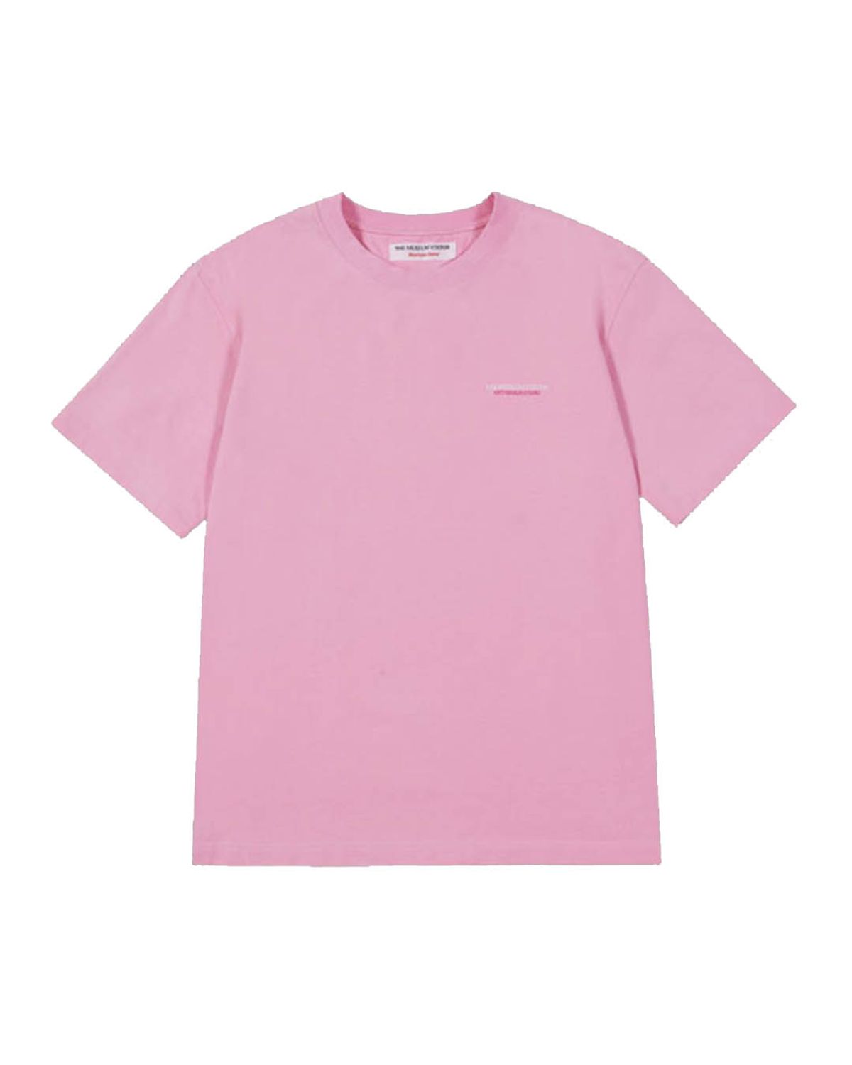 더뮤지엄비지터(THEMUSEUMVISITOR) LOGO SPRAY WASHED T-SHIRTS (PINK)