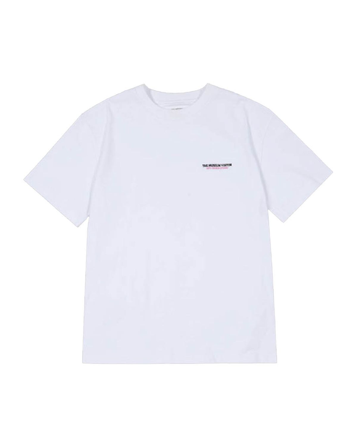 더뮤지엄비지터(THEMUSEUMVISITOR) LOGO SPRAY WASHED T-SHIRTS (WHITE)