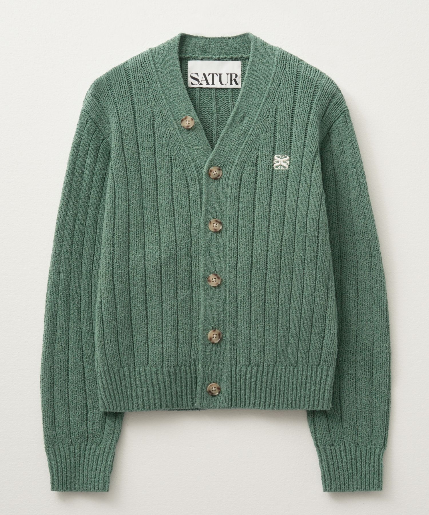 トップス SATUR FARO Over Size Boucle Cardigan SATUR] Faro Over Size Boucle Cardigan