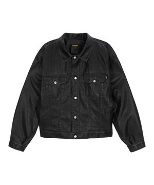 피그먼트 뉴이스트 레더 자켓_Black