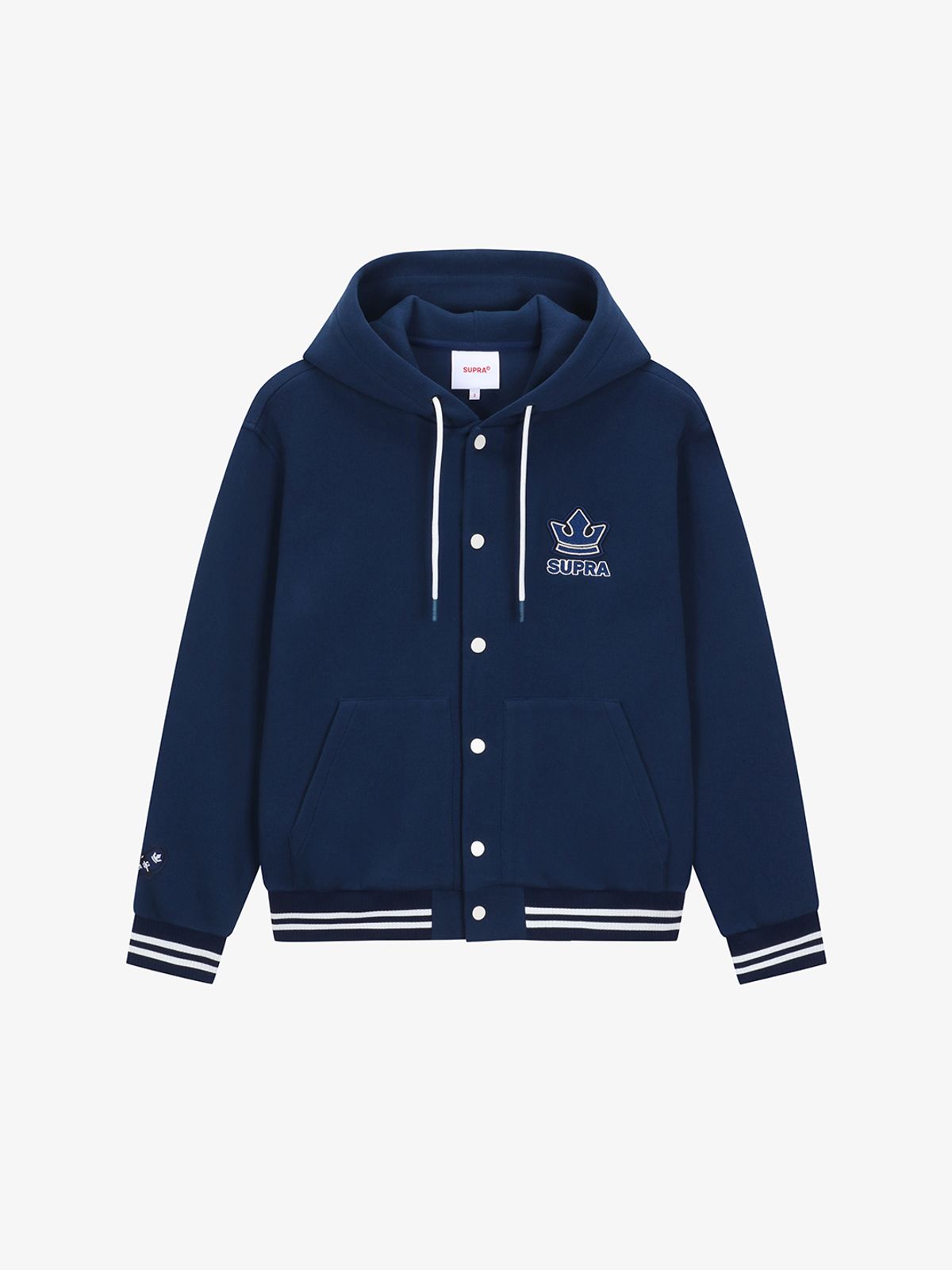 수프라(SUPRA) 여성 바시티 져지 후드자켓(NAVY)