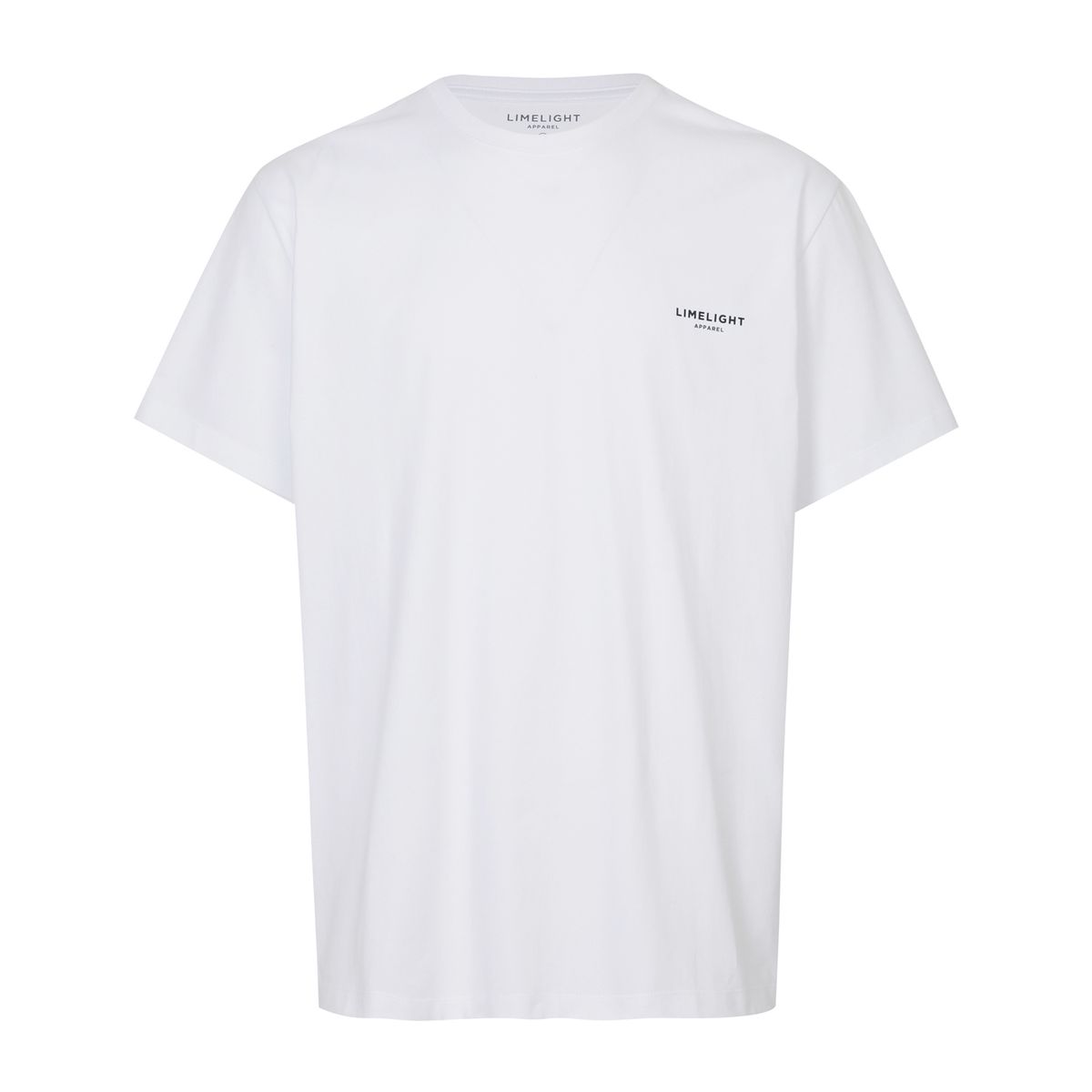 라임라잇 어패럴(LIMELIGHT APPAREL) 어패럴 백 로고 티셔츠 (화이트/블랙)